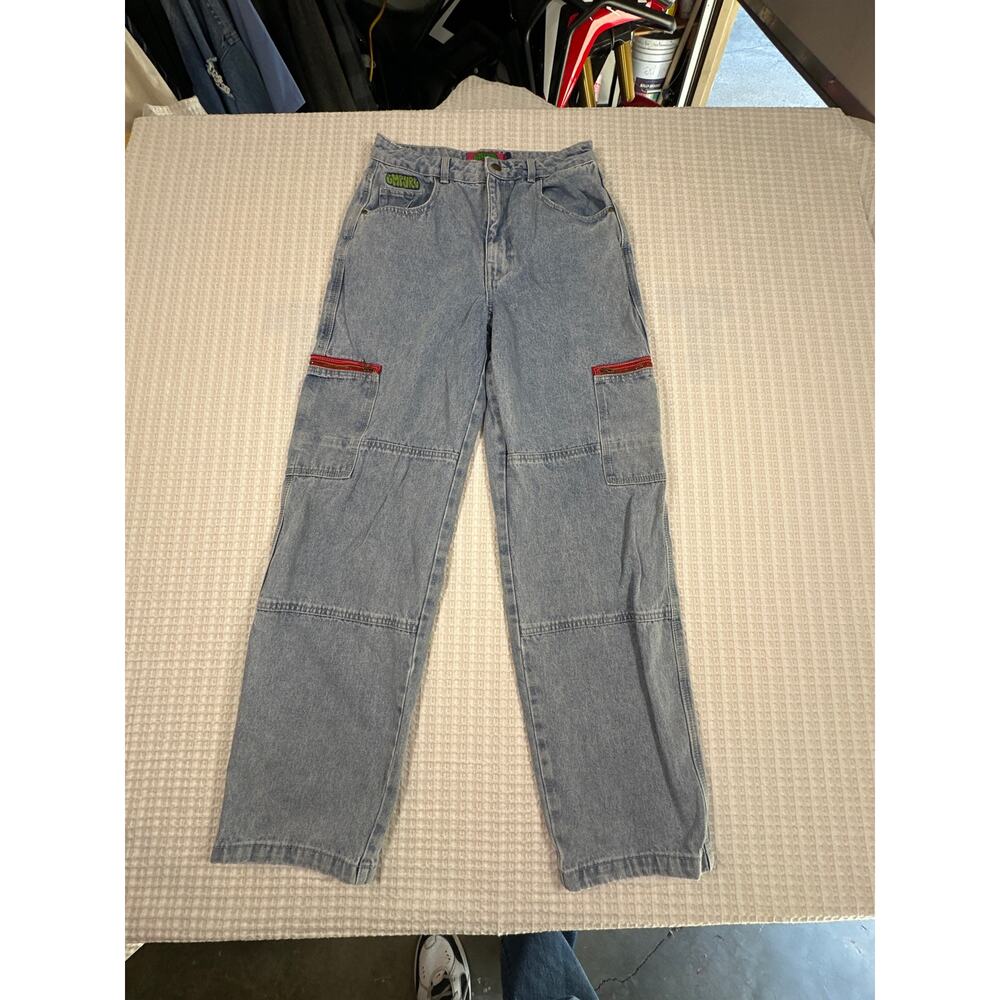 GMPYRE Womens Denim Pants size 6 Retro skatter baggy fit boho y2k neutral